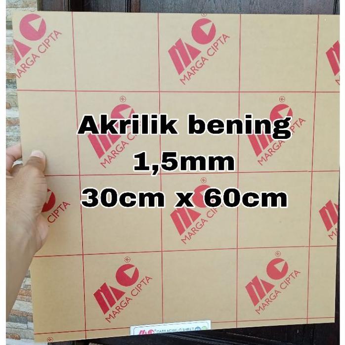 Acrylic Bening 1,5Mm 30X60/Akrilik Lembaran Bening