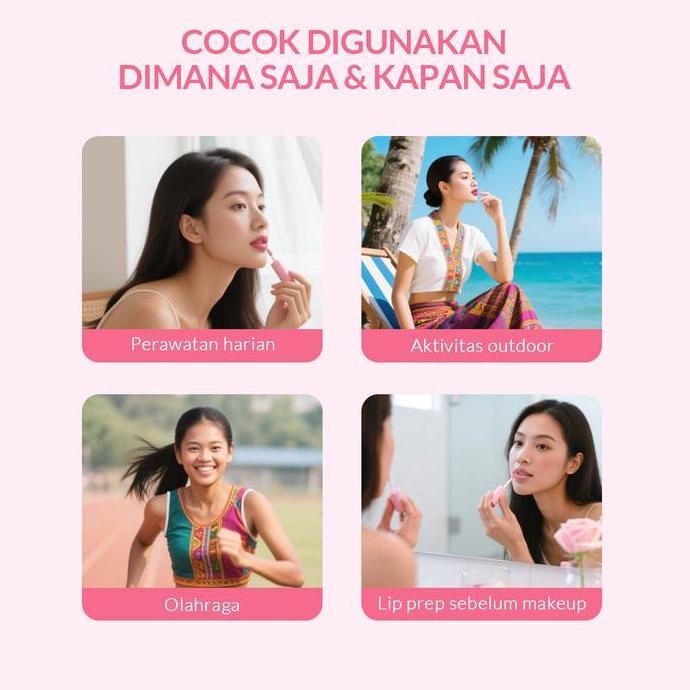 Utsukushi- BpomBioaqua Lip Serum Warna Bibir Pink Alami Ribuan Orang Ribuan Warna Serum Bibir Untuk 