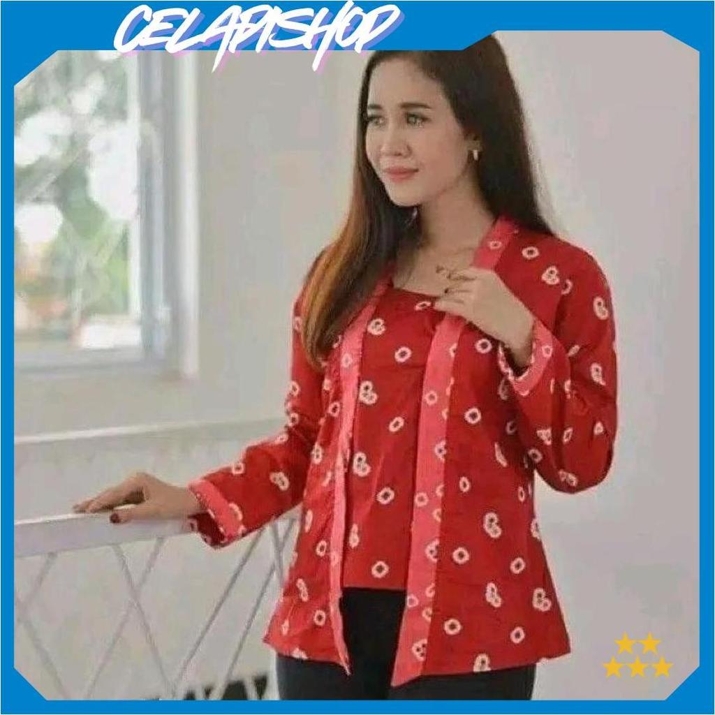 Batik Kebaya Kutubaru Jumputan Wanita Size Jumbo Solo GBM Promo