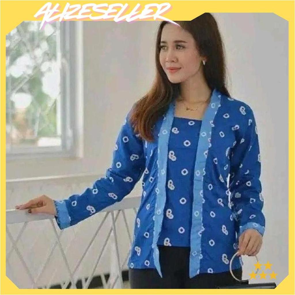 Batik Kebaya Kutubaru Jumputan Wanita Size Jumbo Solo GBM Termurah