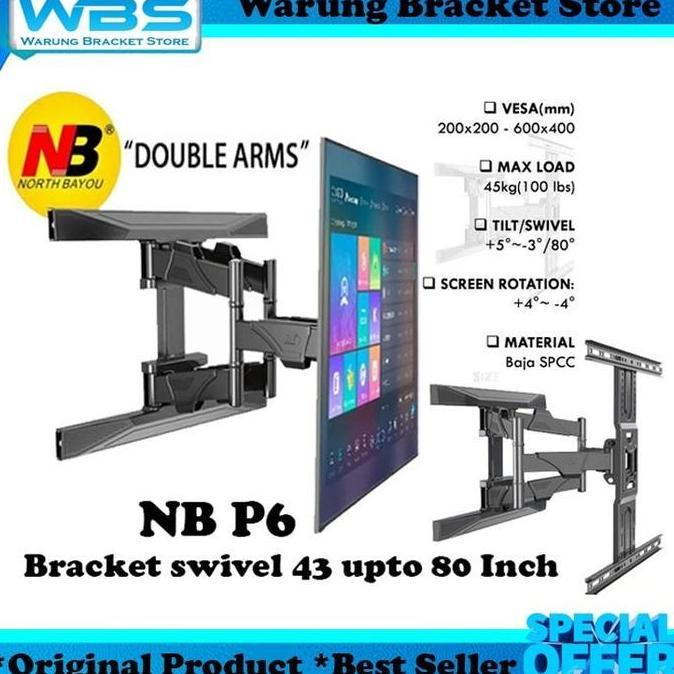 TERMURAH - Breket Bracket Brecket TV LCD LED 43 50 55 65 75 80 Inch