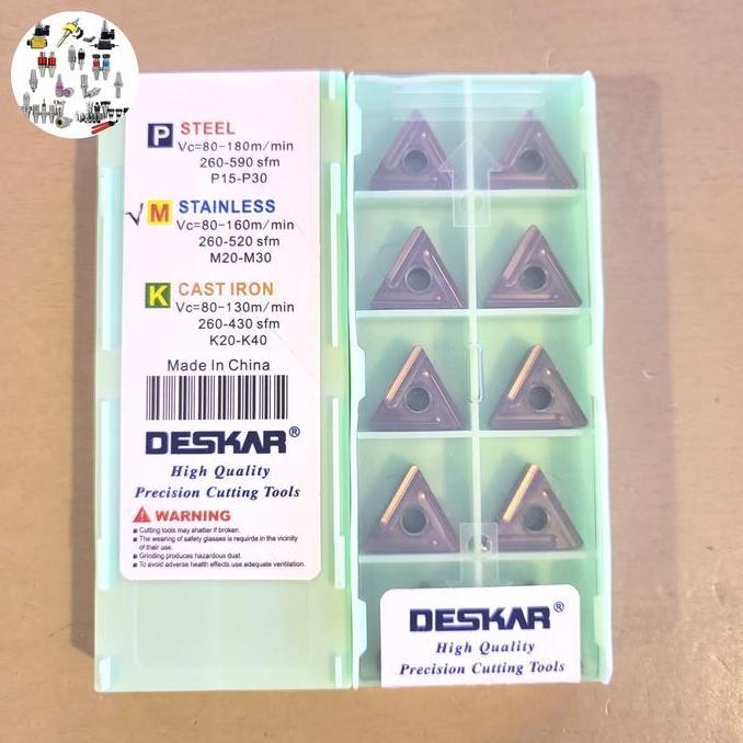 PINA INSERT BUBUT TNMG 160408 R DESKAR TNMG 160408 R TNMG 16 INSERT SEGITIGA MATA BUBUT TNMG 160408 