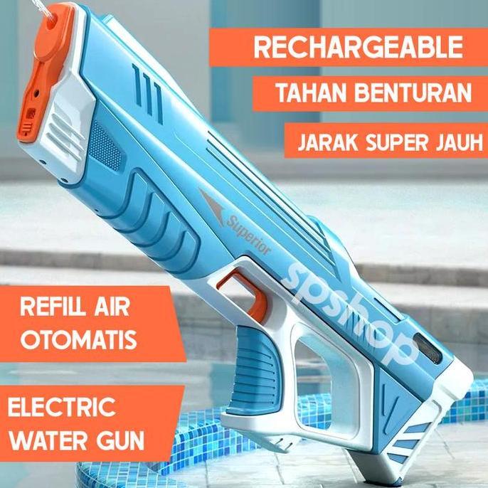 IND Pistol Air Elektrik Mainan Anak Water Gun Tembakan - Electic Water Gun
