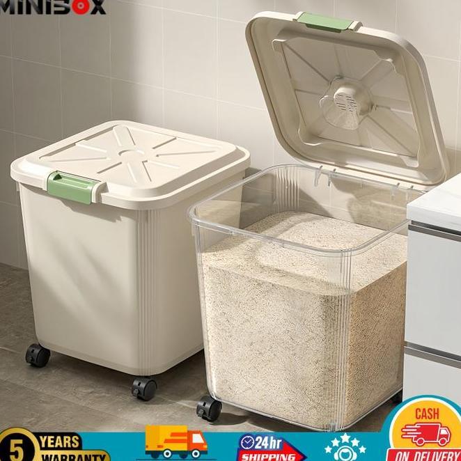 Tempat Beras 25Kg El Baru Tempat Beras Aesthetic Tempat Beras 5 Kg Storage Tempat Beras Kaca Tempat 