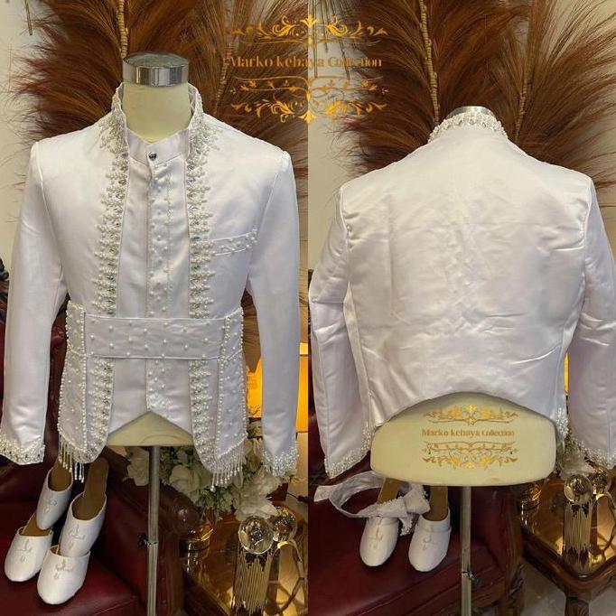 Beskap pengantin Jawa premium | Beskap pengantin pria Polos | beskap pengantin bridal Putih TS