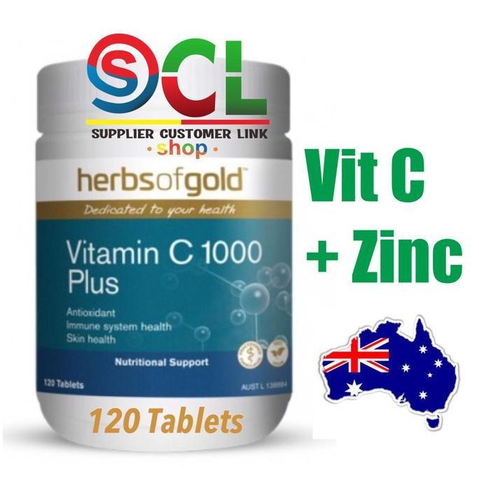 Haarvitamine- Herbs Of Gold Vitamin C Plus 120 Tablets 1000 Mg Low Acid