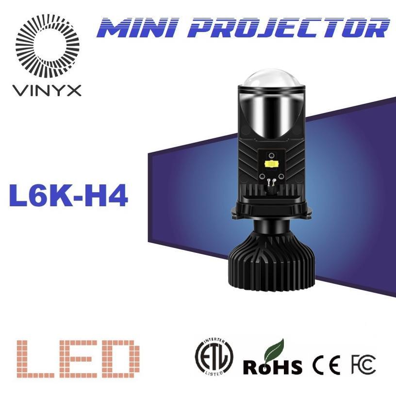 Lampu LED Headlamp Projie H4 Mini Projector Lens 50 Watt Lensa Motor Mobil Y6 Y6D Y9 L6K-H4 Headligh