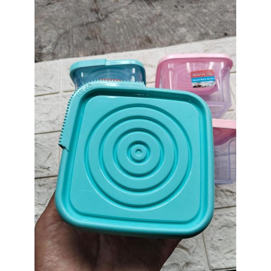 Speichern- 6 Pcs Toples Segi Transparan Alexis  600Ml / Toples Dengan Tutup Terlaris