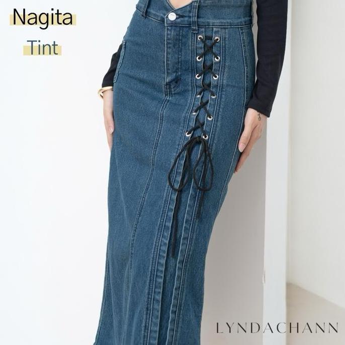 Hose- Lyndachann - Nagita Skirt Premium Rok Tali Bawahan Wanita Fit Jeans