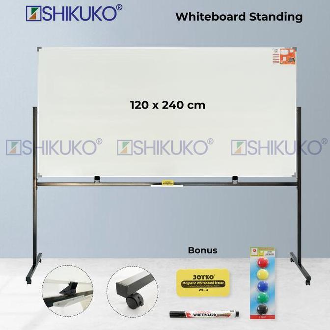 papan tulis standing - whiteboard magnet 120 x 240