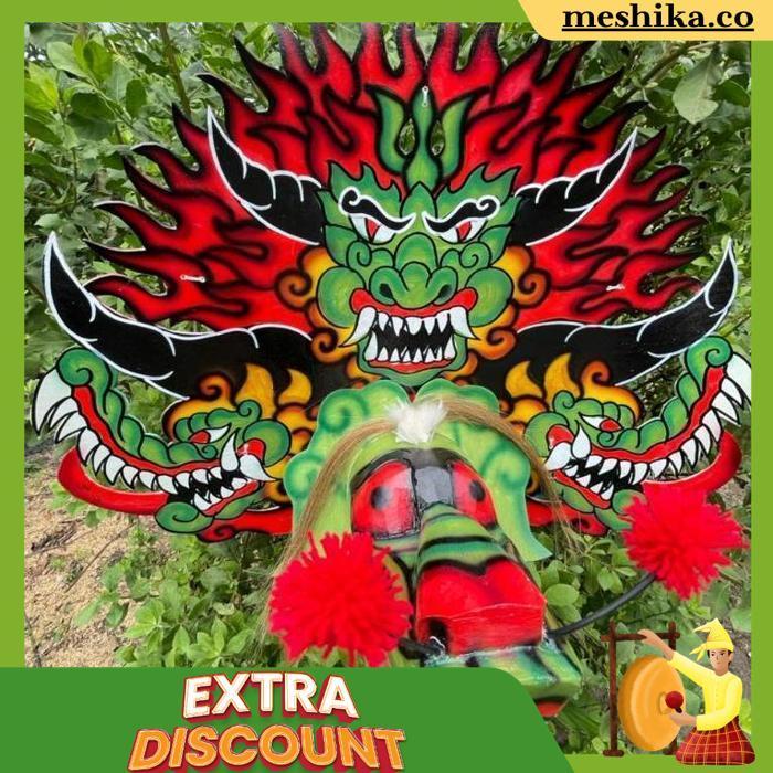 Barongan Kediri Asli Handmade Topeng Barong Kedirian Unik + Kain Lengkap Topeng Barongan Kedirian Pr
