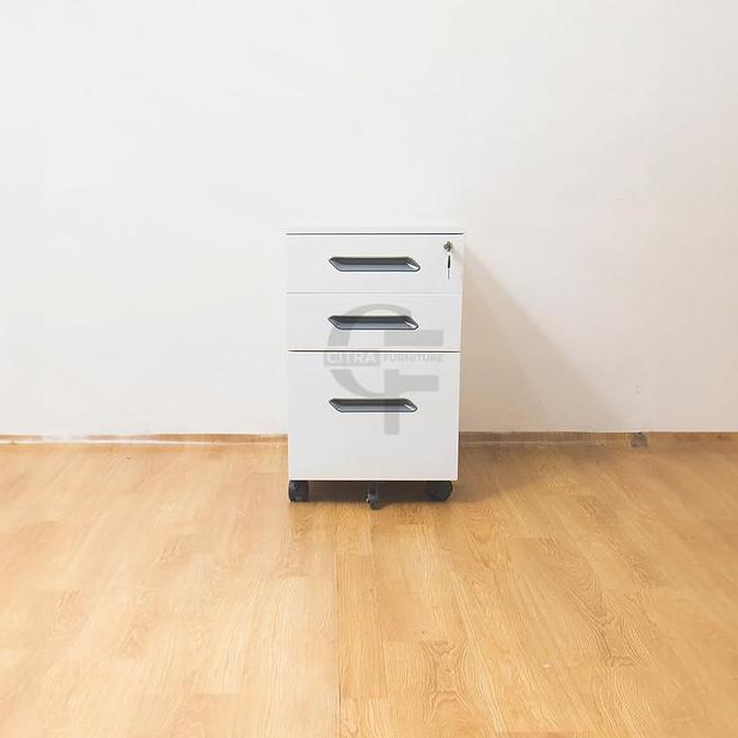 Packen- Shumo Pedestal Meja 3 Laci Drawer Besi | Cabinet Laci Meja Roda | Nakas Roda Besi Mobile Dra
