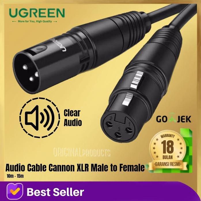 Ugreen Kabel Xlr Male To Female Ke Mikrofon Condenser Mixer Stereo Cable Microphone Ke Mixer Audio S