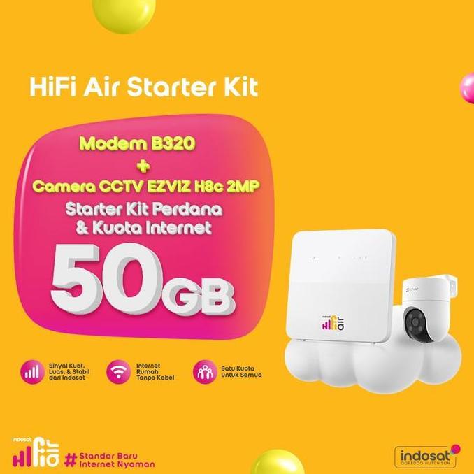 Grosir Indosat Hifi Air B320 Modem Bundling Ezviz H8C 2Mp Cctv Outdoor