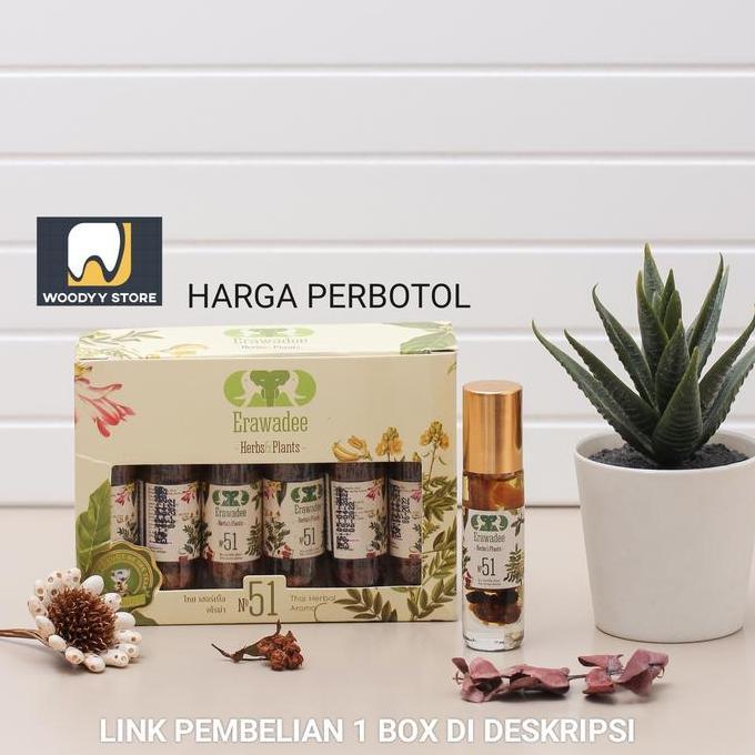 Medizin- Minyak Angin Erawadee 51 Ya Dom Herbal Original Thailand Roll On