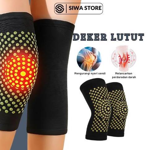 Sepasang Deker Pelindung Lutut Alat Terapi Magnetik Lutut Penghilang Nyeri Lutut dan Dengkul