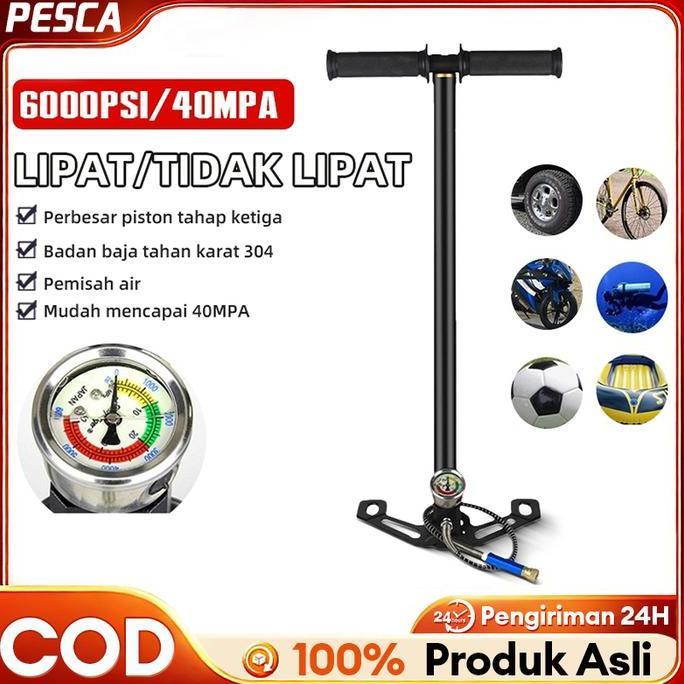 TERLARIS - Pompa PCP pressure Guage 4500/6000 Psi , Murah Kompresor PCP 6000 Psi ,Tungsten Steel 4 S