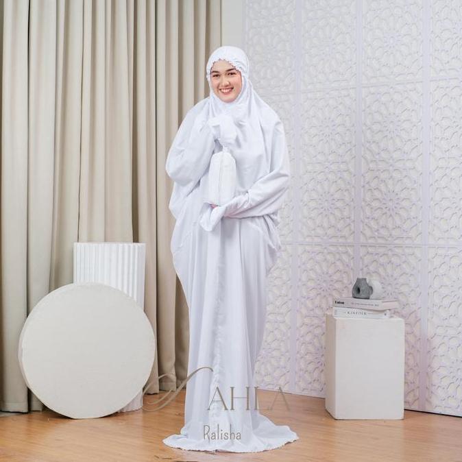 RALISHA - Sahla Mukena Terusan Panjang Dewasa Muslim Murah Cantik Nyaman Untuk Sehari hari dan Trave