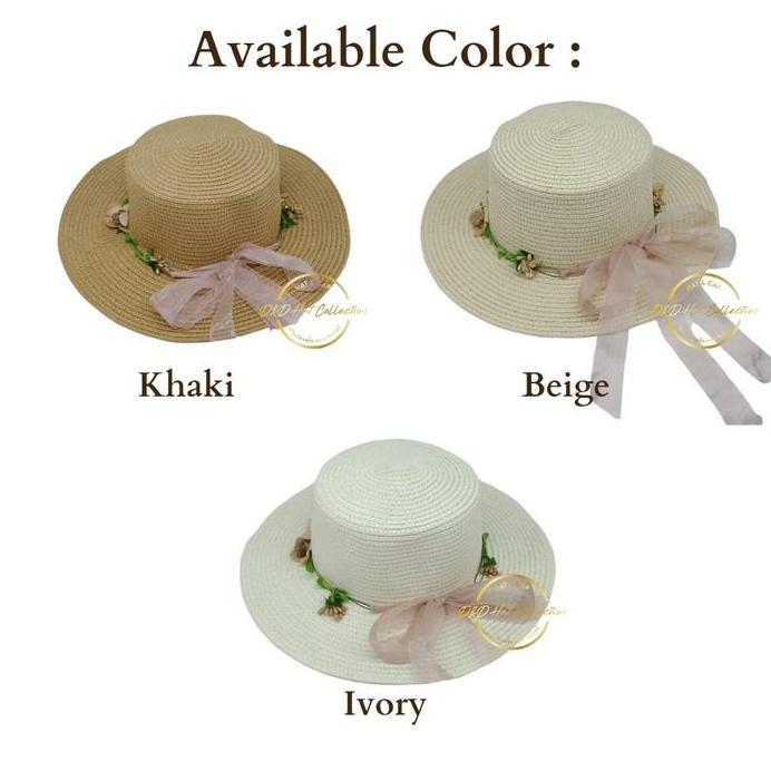 Topi Boater Anak Mahkota Bunga