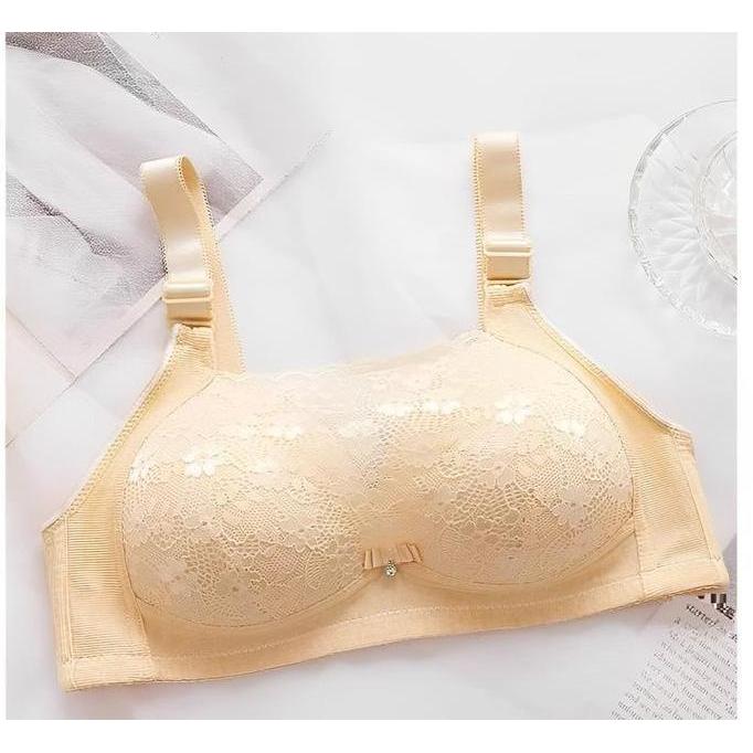 Bra kemben Renda BH Busa Tipis Tanpa Kawat 4 Kaitan Busa Tipis