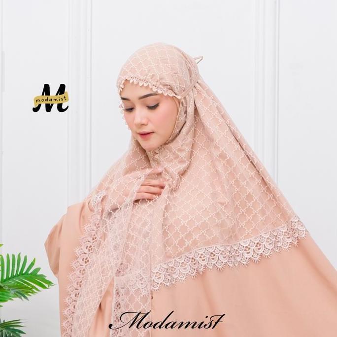 Mukena Dewasa Katun Premium - Tile Brukat Mewah Cantik