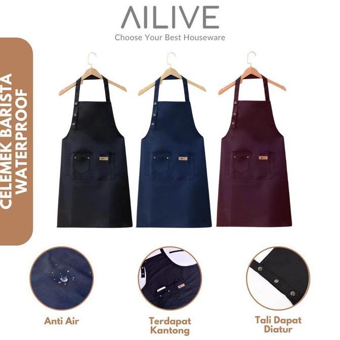 APRON CELEMEK DRILL KOREAN STYLE/ APRON/ CELEMEK/ BARISTA