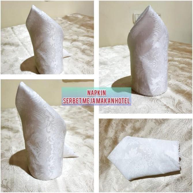 Napkin - Serbet Makan Katun Cotton Hotel Restoran Mewah Bludru