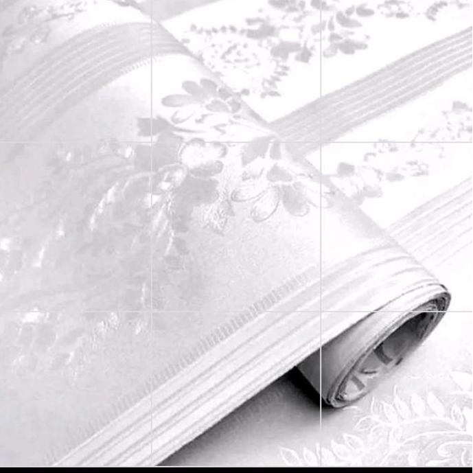 Wallpaper Dinding  Kamar Tidur BERTEKSTUR SERAT KAIN  Elegan Stiker Dinding  Polos