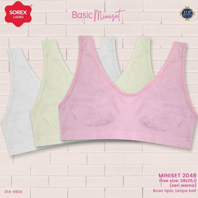Clothes- Sorex Miniset Pakaian Dalam / Bra Rajut Bh Abg Anak Remaja Dewasa Perempuan  - 2048 ; 2049 