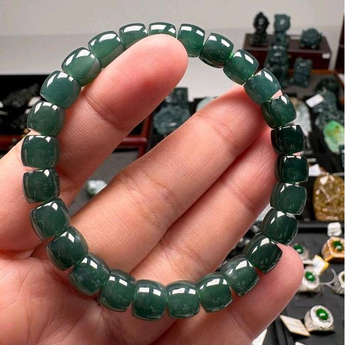GELANG BATU GIOK ASLI BURMA PREMIUM NATURAL JADEITE JADE BERSERTIFIKAT