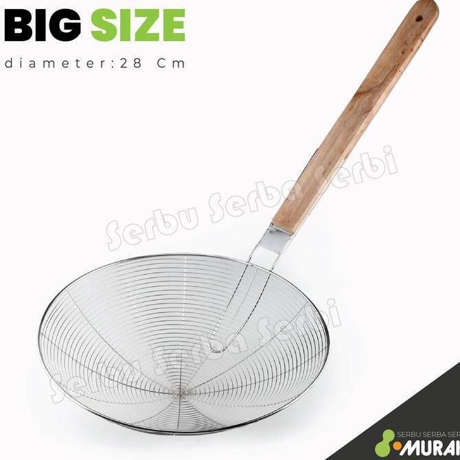 Serok Jumbo - Serok Masak / Saringan Serok Gagang Bambu - Strainer Frying Terlaris