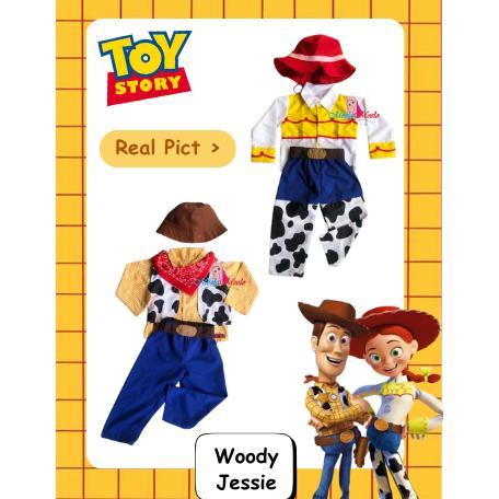 Terbaru Kostum Anak Toy Story Free Topi/ Kostum Koboi Woody Cowok / Baju Koboi Jessie Anak Bayi