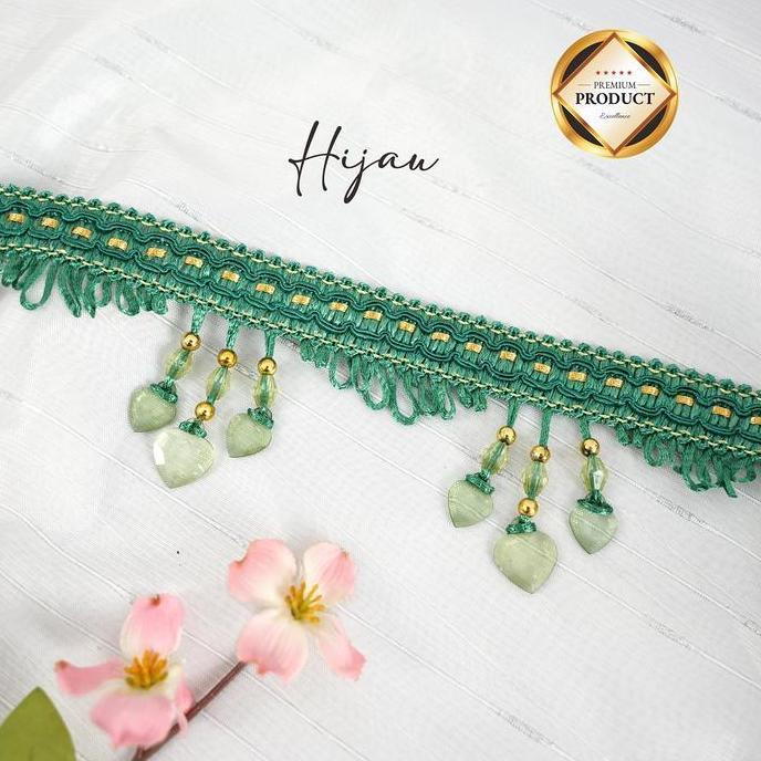 Salotto- Renda 3 Hati Gorden Crystal/Renda Gorden 13 M Harga Per Roll