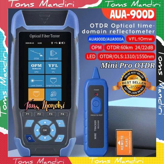 MINI PRO OTDR AUA-900D FIBER TESTER OPTICAL TIME DOMAIN REFLECTOMETER ORIGINAL DAN TERPERCAYA