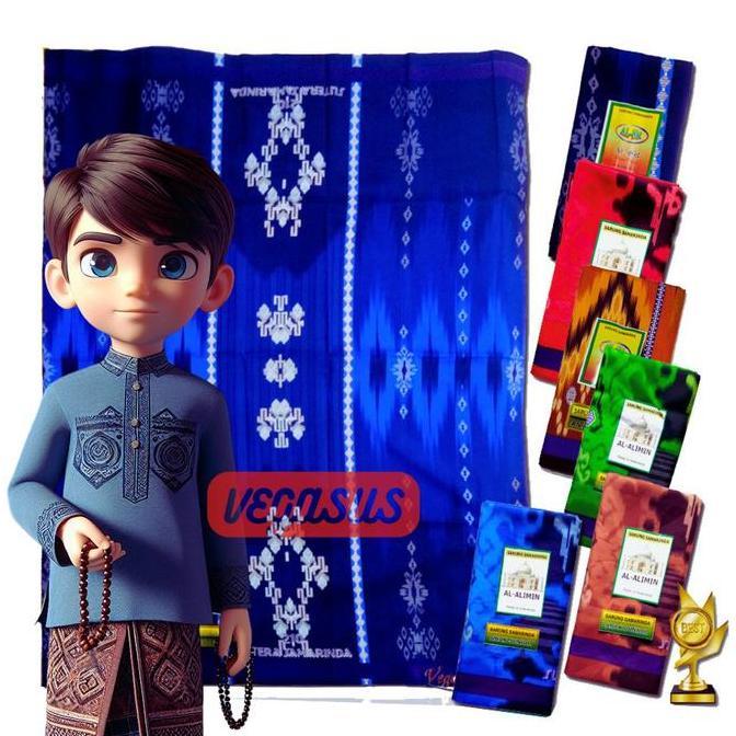 Otokonoko- Sarung Samarinda Anak Junior Size 85Cmx100Cm Untuk Anak Sd-Smp Kain Sarung Motif Samarind