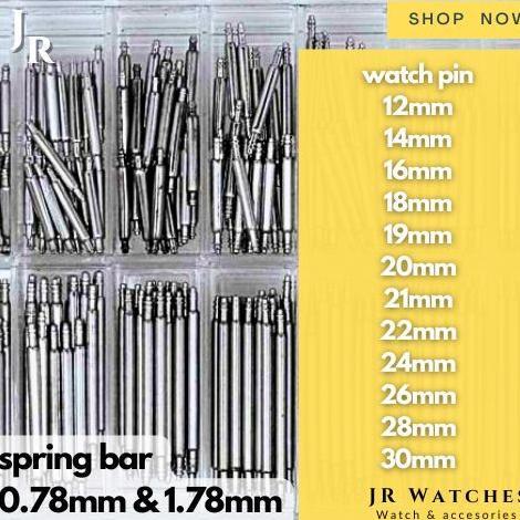 MURAH Pin Spring bar Strap Tali Jam tangan 12 14 16 18 19 20 21 22 24 26 28 30 mm