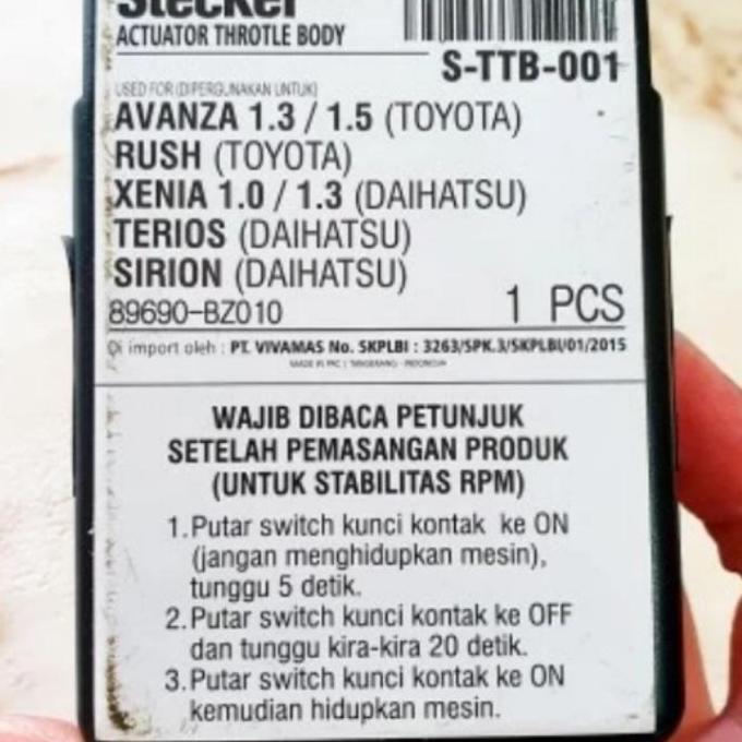 Promo Sensor ISC Rpm Langsam Avanza Xenia 2004-2015 Terios Rush 2007-2017 Original Stecker Diskon