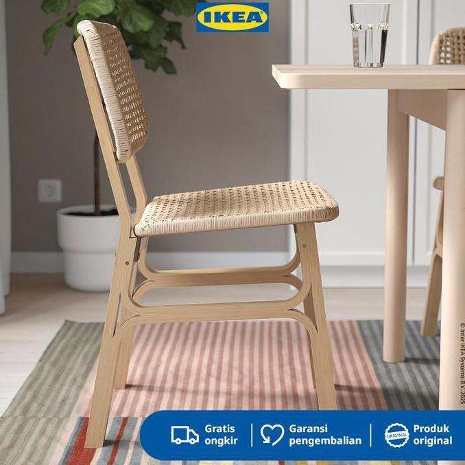 IKEA VOXLOV Kursi Serbaguna Bahan Bambu Warna Muda Chairs Furniture