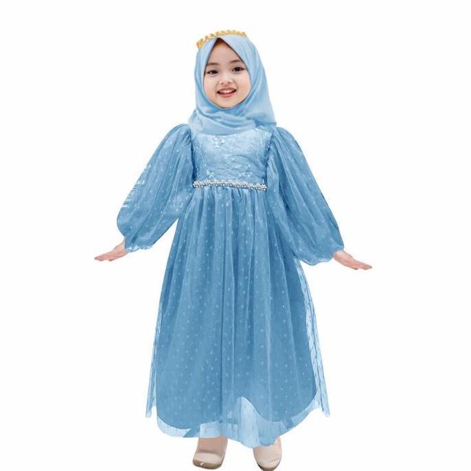 Otokonoko- Gamis Anak Perempuan Ellisa 2-11Tahun / Gamis Anak Perempuan Model Baru 2024 / Gamis Leba