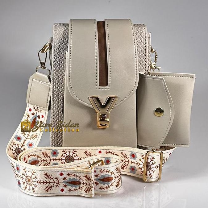 Baggu- Store Zidan - Kagura Bag Tas Wanita Dompet Hp Bisa Untuk Muat 2 Handphone Selempang Kulit