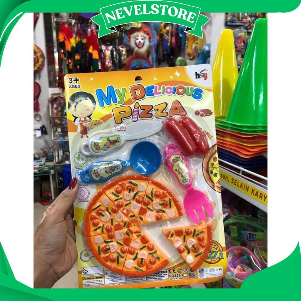 MAINAN KEDAI PIZZA OCT 2222 / MAINAN FAST FOOD SET PIZZA, KENTANG GORENG, SOSIS AT Termurah