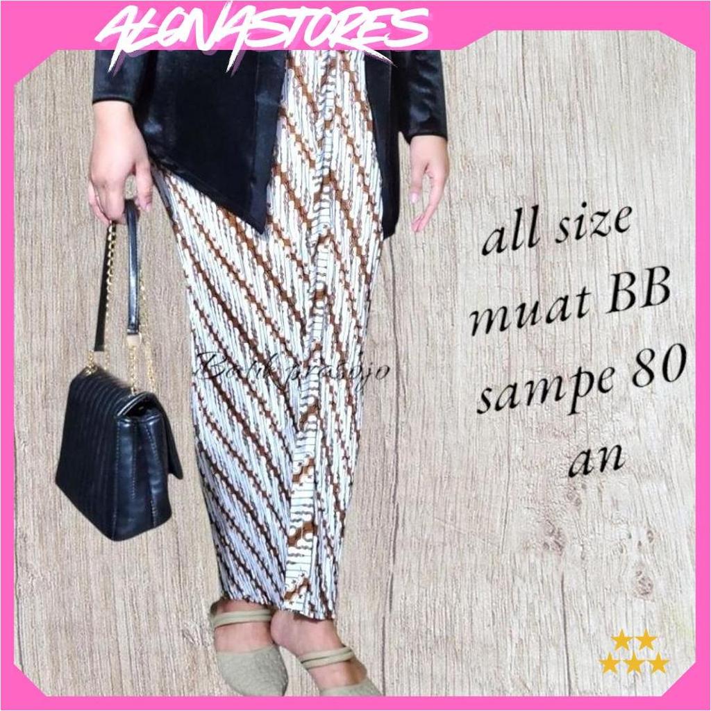 Rok plisket Batik Coklat putih / Rok Kondangan/Rok wisuda BP Cod