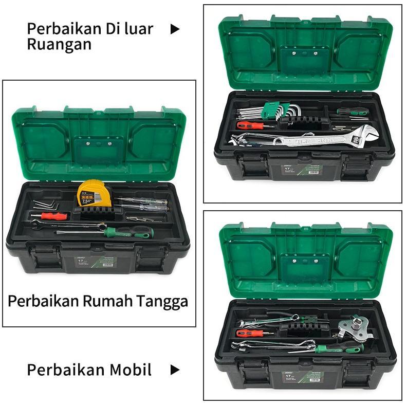 TERSEDIA ISKU Tool Box Besar Plastik 14 15 17 18 19 20 Inch Bahan Pp Tools Box Kotak Peralatan Besi 