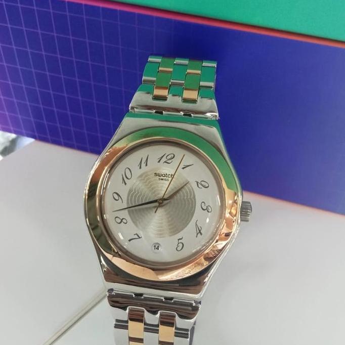 Jam Tangan Wanita SWATCH Analog Tali Rantai YLS454G MIDIMIX Original