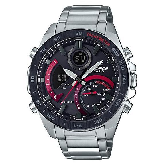 Casio Edifice Analog Digital Jam Tangan Rantai ECB-900DB-1A Original