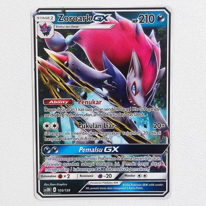 New Zoroark GX TD 105/159 AS2Di - Kartu Pokemon Indonesia