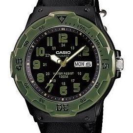 Casio Analog Jam Tangan Pria Canvas Hitam MRW-200HB-1B Original