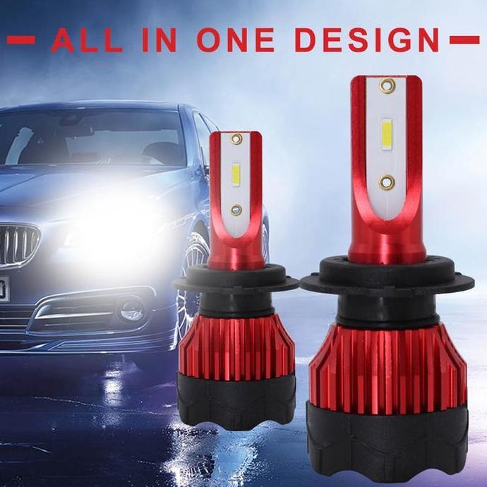 Promo Lampu Mobil Led Zes 12000Lm 55W 6000K H11/H4 12V 2 Pcs - Red