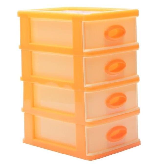 CONTAINER MINI SUSUN 4 LACI KECIL SHINPO 363-4 / BOX TEMPAT PENYIMPAN murah