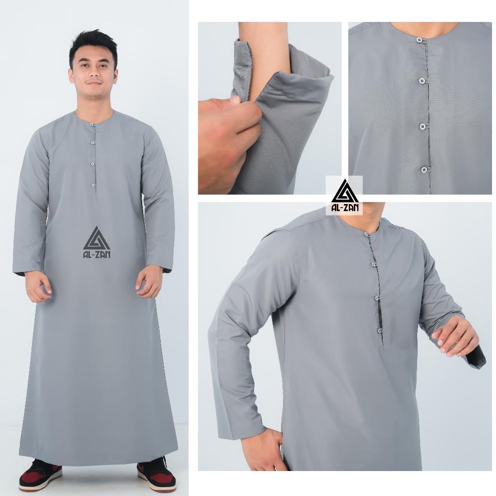 ORIGINAL Gamis Pria Slimfit Jubah Pria Jubbah polos kancing kotak Jubah Gamis Muslim Pria Model Terb